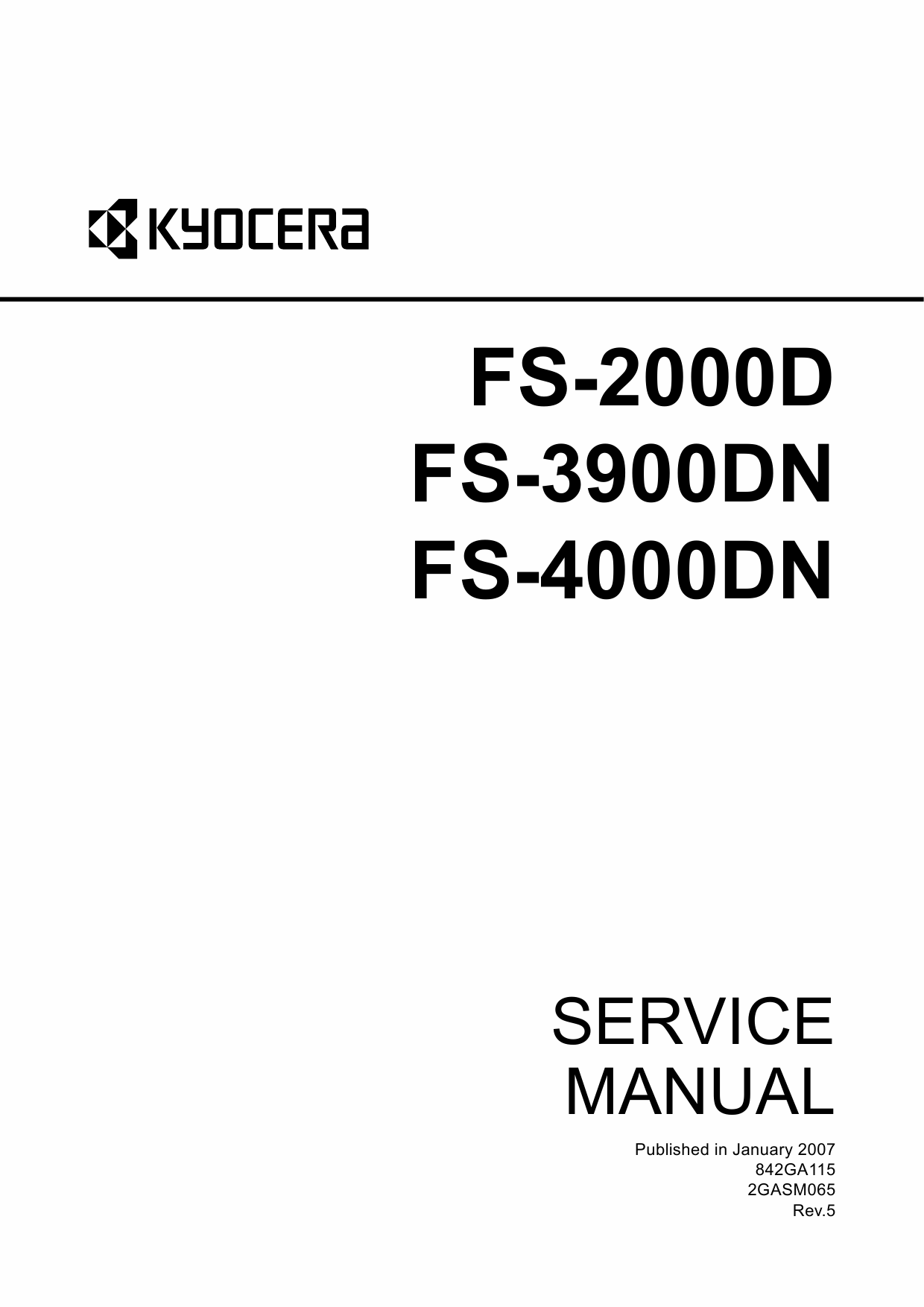 KYOCERA LaserPrinter FS-2000D 3900DN 4000DN Service Manual-1